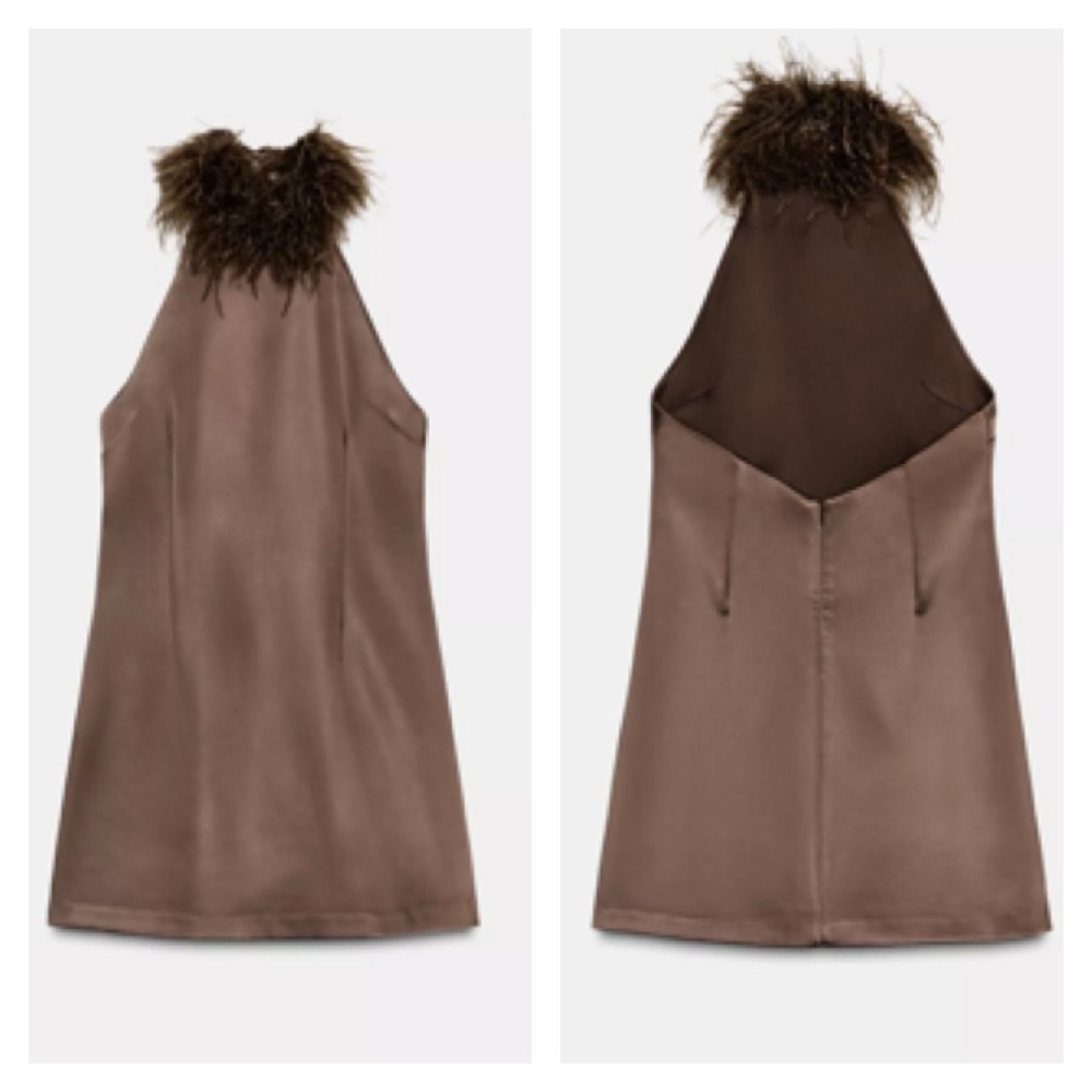 FEATHER HALTER DRESS - Picture 13 of 16